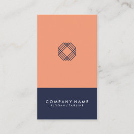 モダンでミニマルなタイポグラフィの真夜中の青い垂直 名刺