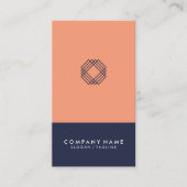 モダンでミニマルなタイポグラフィの真夜中の青い垂直 名刺 (正面)