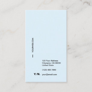 モダンでミニマルなタイポグラフィの縦の名刺 名刺