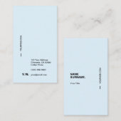 モダンでミニマルなタイポグラフィの縦の名刺 名刺 (正面/裏面)