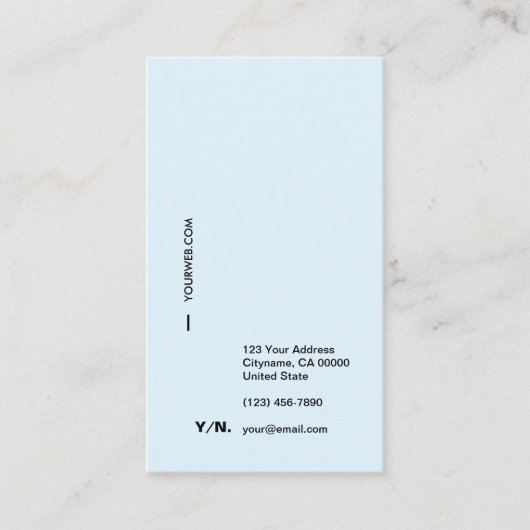 モダンでミニマルなタイポグラフィの縦の名刺 名刺 (正面)