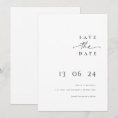 モダンでミニマルなタイポグラフィーの「保存の日」 招待状 (正面/裏面)