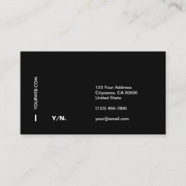 モダンでミニマルなタイポグラフィB&Wの名刺 名刺