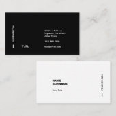 モダンでミニマルなタイポグラフィB&Wの名刺 名刺 (正面/裏面)