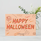 モダンでミニマルなハロウィンカード (スタンド正面)