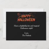 モダンでミニマルなハロウィンカード (裏面)