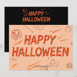 モダンでミニマルなハロウィンカード