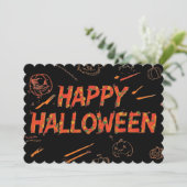 モダンでミニマルなハロウィンカード (スタンド正面)