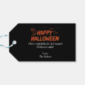 モダンでミニマルなハロウィンカード ギフトタグ (裏面横)