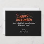 モダンでミニマルなハロウィンカード 招待状 (裏面)