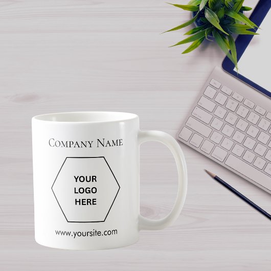 モダンでミニマルなビジネス用の名入れマグカップ コーヒーマグカップ