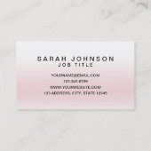 モダンでミニマルなピンクのグラデーションな名刺 名刺 (裏面)