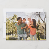 モダンでミニマルなファミリーフォト シーズンカード (正面)