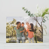 モダンでミニマルなファミリーフォト シーズンカード (スタンド正面)