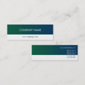 モダンでミニマルなプロフィールカードテンプレート スキニー名刺 (正面/裏面)