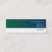 モダンでミニマルなプロフィールカードテンプレート スキニー名刺 (裏面)