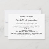 モダンでミニマルな写真での結婚発表 (裏面)