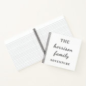 モダンでミニマルな家族の冒険デザイン ノートブック (内部)