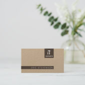 モダンでミニマルな専門のスタイルは頭が切れる制作しました 名刺 (スタンド正面)