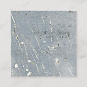 モダンでミニマルな専門の灰色及び白いコンクリート スクエア名刺 (正面)