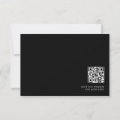 モダンでミニマルな気まぐれな筆記体RSVP 招待状 (裏面)