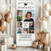 モダンでミニマルな白の卒業写真コラージュ8 横断幕