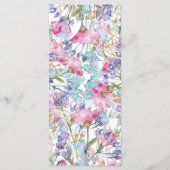 モダンでミニマルな紫色の結婚式メニュー メニュー (裏面)