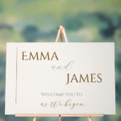 モダンでミニマルな結婚式の招待状 アクリルサイン (ニュートラル)