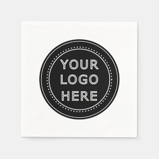 モダンでミニマル、エレガントで編集可能な紙ナプキン スタンダードカクテルナプキン (正面)