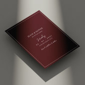 モダンでミニマル、エレガントなバーガンディーの結婚式 セーブザデート