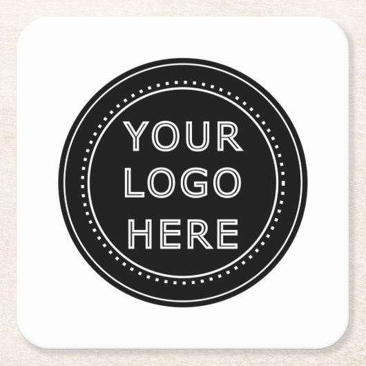 モダンでミニマル、エレガントな編集可能な紙ナプキン スクエアペーパーコースター (正面)