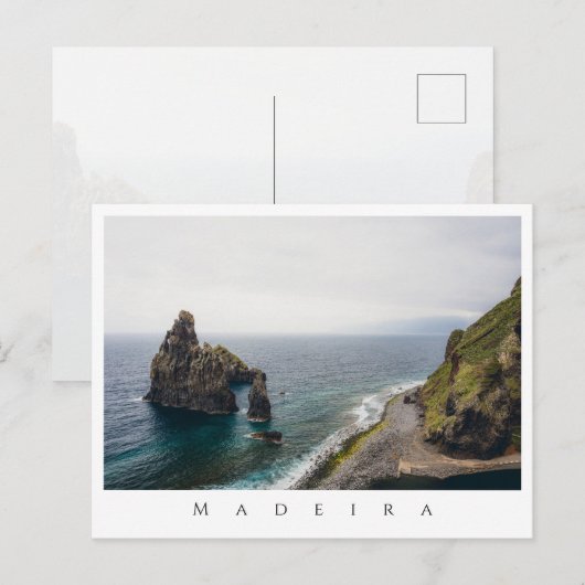 モダンでムーディなマデイラの海の風景写真 ポストカード (正面/裏面)