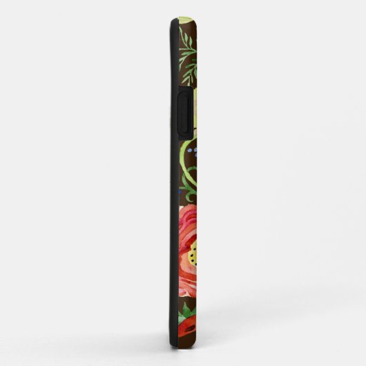 モダンでモダンな花のRanunculusの葉のばら色ブラケット Case-Mate iPhoneケース (裏面/右)