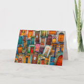 モダンでユニークなヴィンテージのドアの芸術の写真撮影 カード (正面)