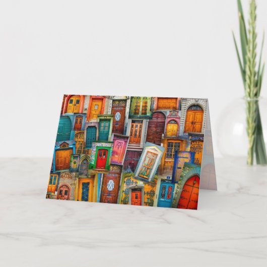 モダンでユニークなヴィンテージのドアの芸術の写真撮影 カード (正面)