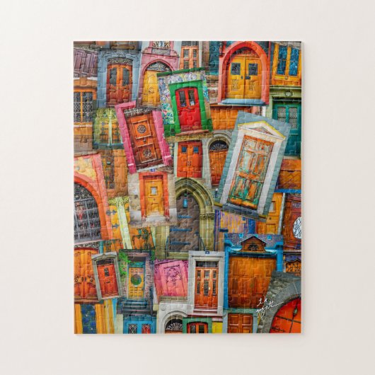 モダンでユニークなヴィンテージのドアの芸術の写真撮影 ジグソーパズル (縦)