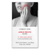 モダンでユニークな歯科医 マグネット名刺 (正面縦)