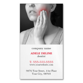 モダンでユニークな歯科医 マグネット名刺