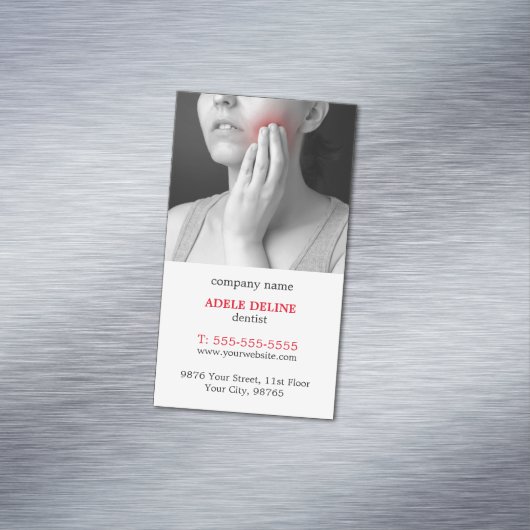 モダンでユニークな歯科医 マグネット名刺 (インサイチュ)