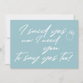 モダンでユーモアのあるブライズメイドの提案カード 招待状 (正面)