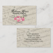 モダンでロマンチックな音楽はミュージシャンに注意します 名刺 (正面/裏面)