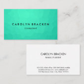 モダンで上品で青いエレガント 名刺 (正面/裏面)