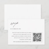 モダンで上品な結婚式同封RSVPカード エンクロージャーカード (正面/裏面)