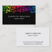 モダンで上品な虹の米国国防総省の黒い名刺 名刺 (正面/裏面)