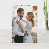 モダンで上品な8枚の写真入り結婚式のお礼カード サンキューカード (裏面)