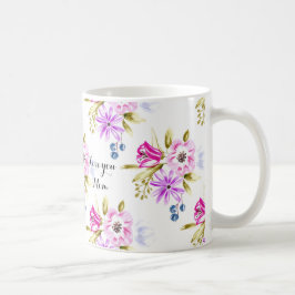 モダンで不完全な花柄 コーヒーマグカップ