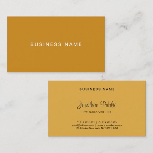 モダンで企業ので審美的でシンプルでエレガントなテンプレート 名刺 (正面/裏面)