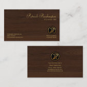 モダンで企業のなミニマリストの罰金の木製の穀物CEO 名刺 (正面/裏面)