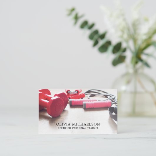 モダンで個人的なフィットネスのトレーナーのフィットネス装置 名刺 (スタンド正面)