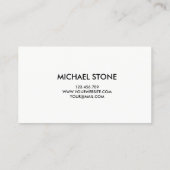 モダンで写実的なスタイル 名刺 (裏面)